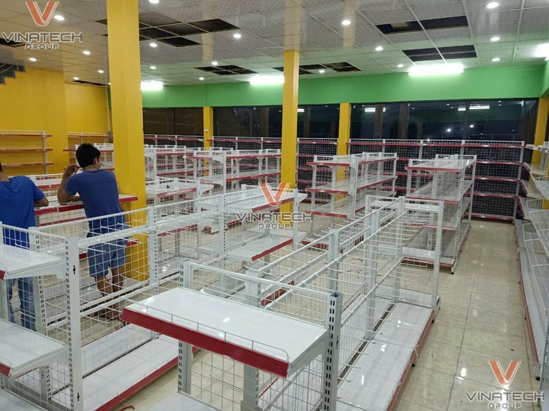 Lắp kệ siêu thị tại Tiền Giang cho khách hàng